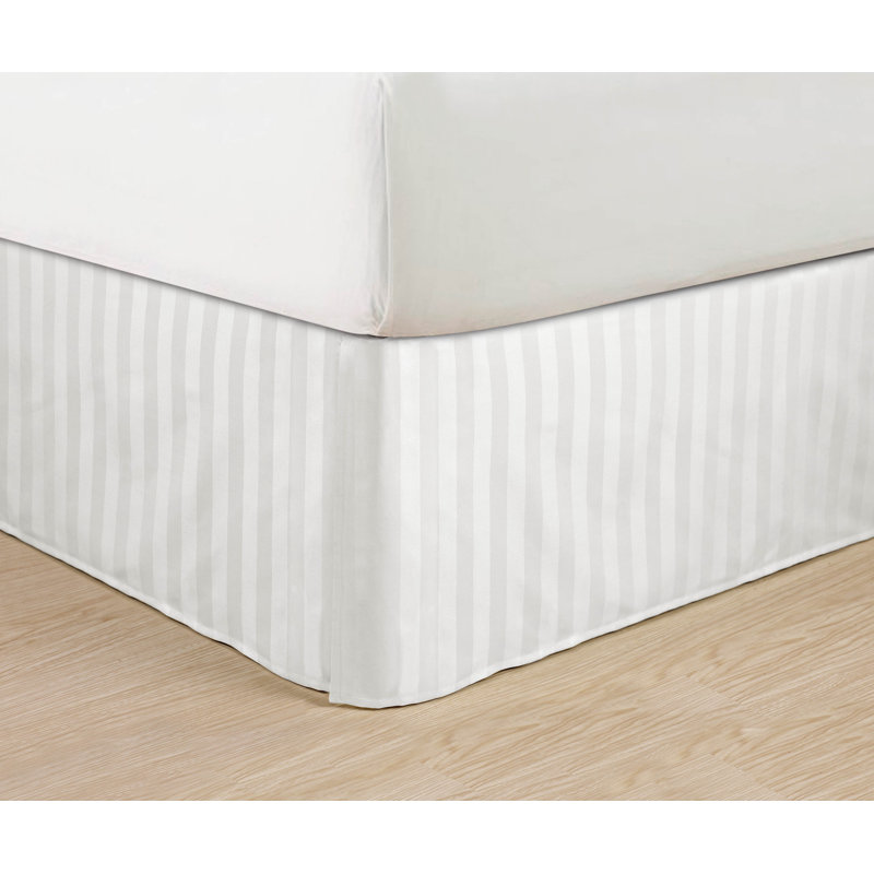 Simple Elegance Tailored Bed Skirt, White, Queen