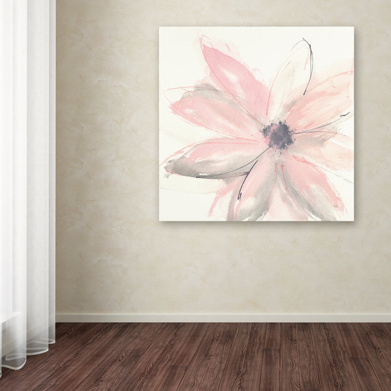 «Blush Clematis I», reproduction sur toile tendue, H 18 po x l 18 po