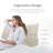 Linen Ivory Bed Rest Headboard Wedge Reading Pillow Back Support-77462735