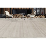 Hand-Knotted High-Quality Cream and Brown Area Rug