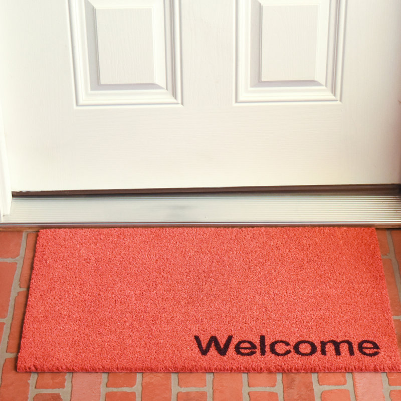 Tapis d'entrée antidérapant Kasper, L 24 po x L 36 po, Rose
