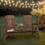 Causeuse en bois 2 places avec table Adirondack - Banc de patio élégant pour terrasse et rassemblements-838036452