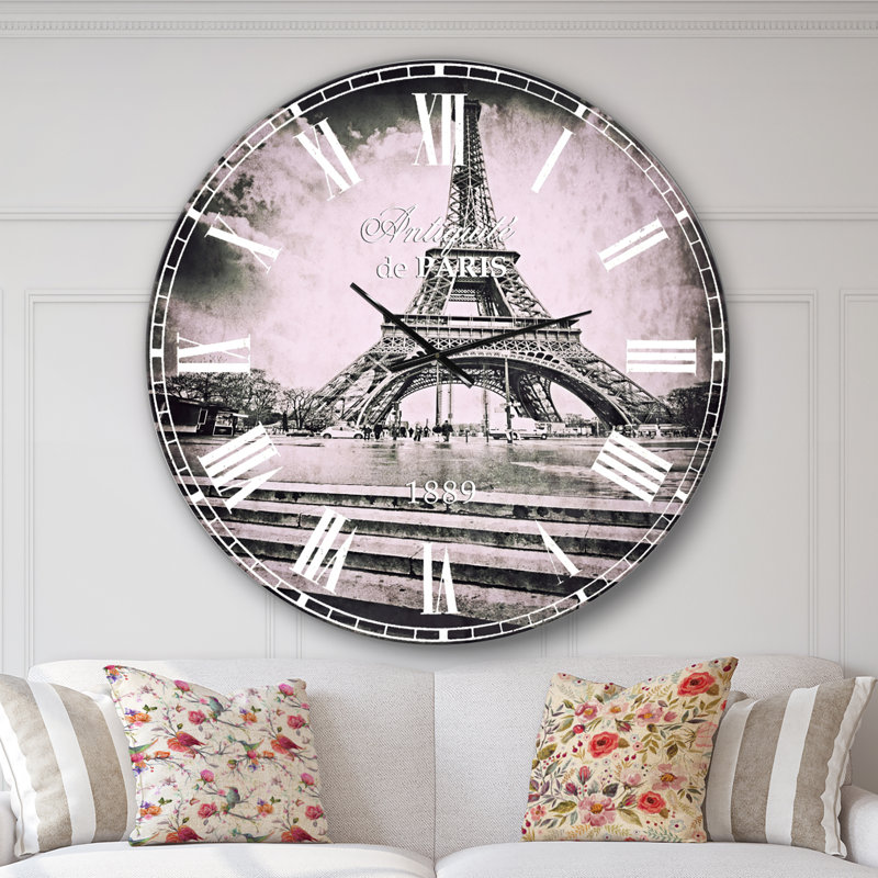 Horloge murale Paris Tour Eiffel, Surdimensionné