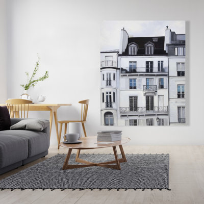 Bâtiments le long de la seine - art sur toile de salon