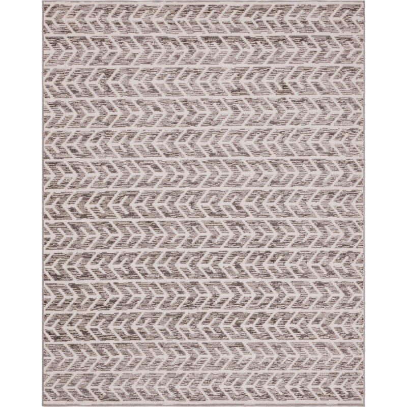 Outdoor Claudia Area Rug Mocha Color, Rectangle 8' x 10'