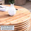 Table basse ronde moderne en bois de 30,3 pouces avec espace de rangement caché