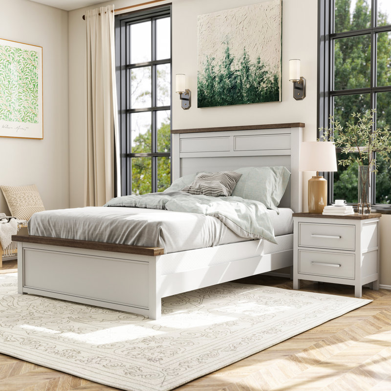 Lonegan 2-Piece Bedroom Set, Full, White