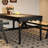 French vintage solid wood dining table set.-104246668