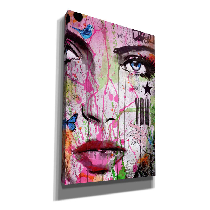 «You» par Loui Jover, toile, art mural, H 40 po x l 26 po x P 1,5 po