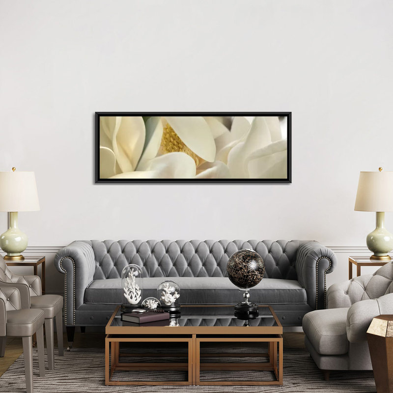 « magnolia céleste floral », reproduction de photo sur toile, H 20 po x l 60 po x P 1,5 po, Toile tendue