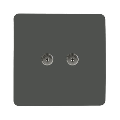 Trendi Switch 2 Gang Female Co-Axial Television Socket