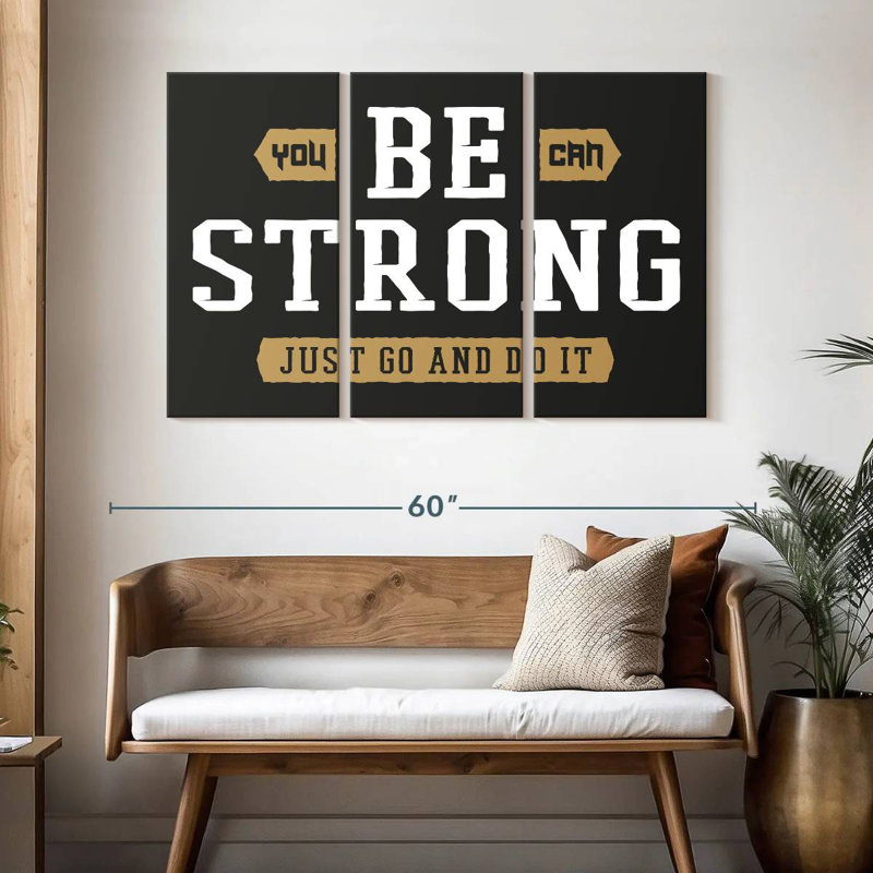 Tergel Be Strong, typographie, H 32 po x l 50 po