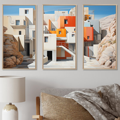 Ensemble de salon De Stijl Desert House Lansdcape - Canyon Wall Art