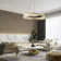 Gentri 1-Light Dimmable LED Unique Geometric Chandelier with Crystal Accents