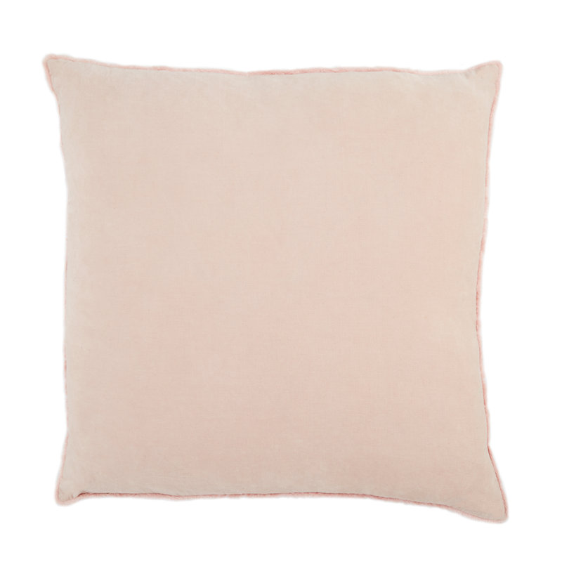 Housse et insert de coussin carré en coton Kam, Duvet, Rose