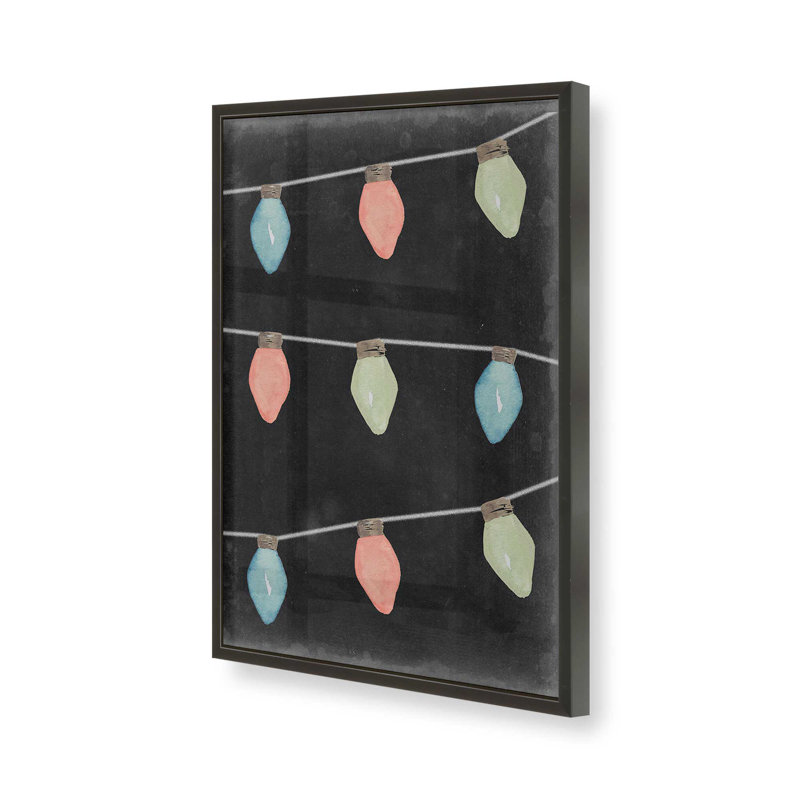 Cozy Christmas Glow Print dans un cadre, H 21 po x l 17 po, Cadre noir satiné