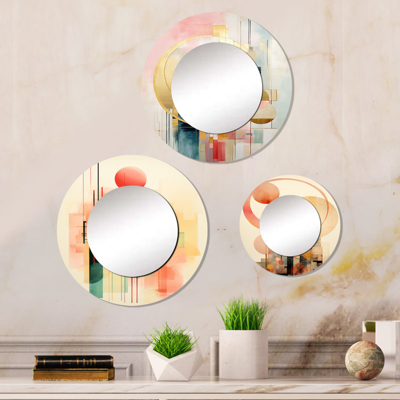 Anzavia Metal Round Mirror