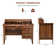 Hambrook 47.2" W 36.6"H Computer Writing Desk with Hutch, Drawers and File Organization, Studyroom Desk, Office Desk