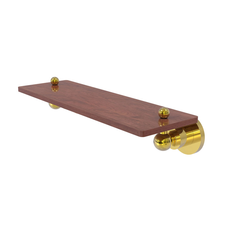 Lera Bracket Shelf, Polished Brass, 2.5" H x 16" W x 5" D