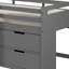 Lit mezzanine simple avec rangement Fabiana