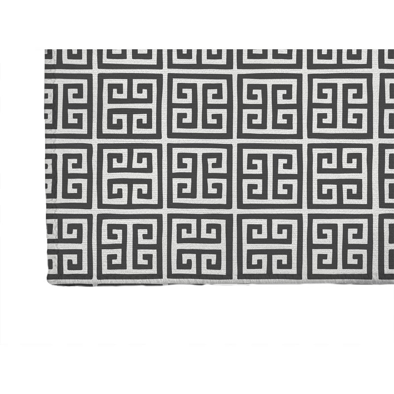 Cuddle Key Kids Play Mat, Rectangle 5' x 7', Ivory/Charcoal