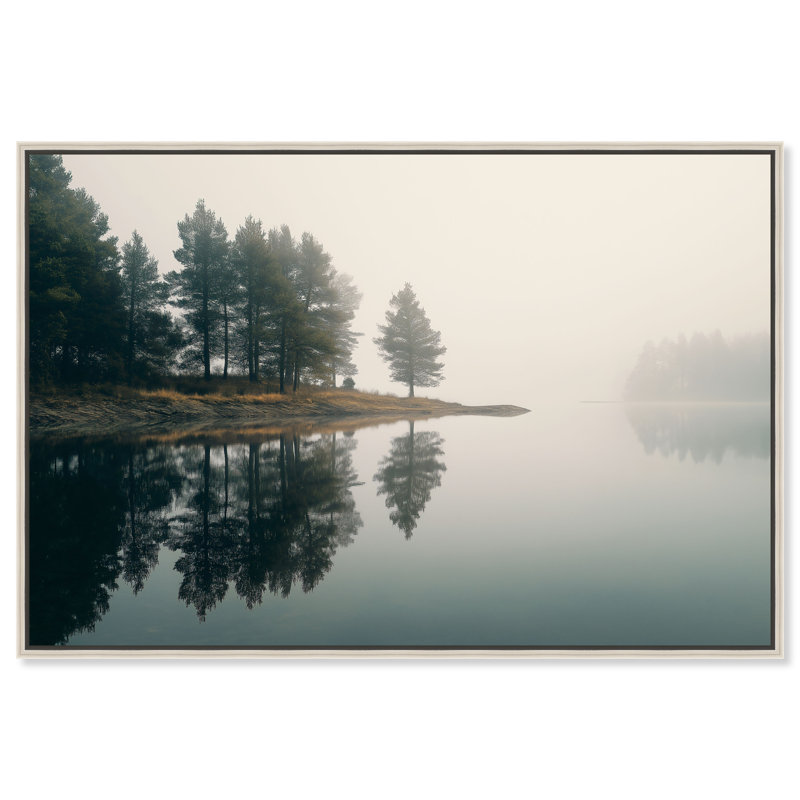 Morning Lake III Print by Oliver Gal, 11" H x 16" W, Silver Floater Frame