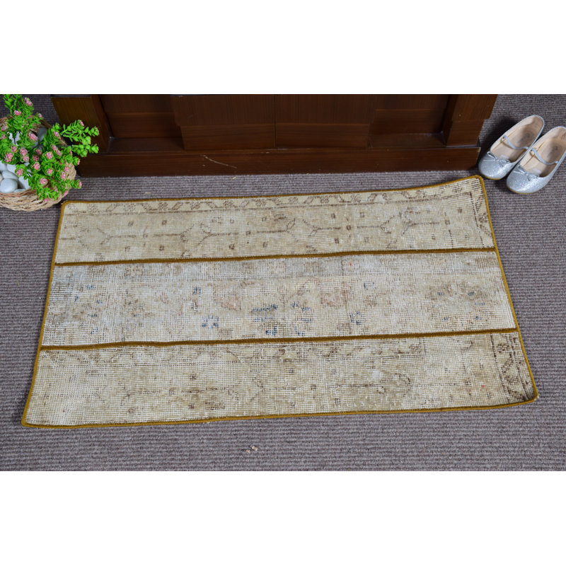 Vintage Turkish Oushak Rug in Patchwork Antique Style for Eclectic Bohemian Home Decor
