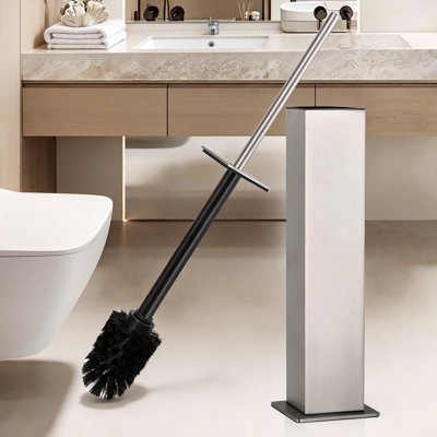 Freestanding Toilet Brush And Holder  (Nickel)