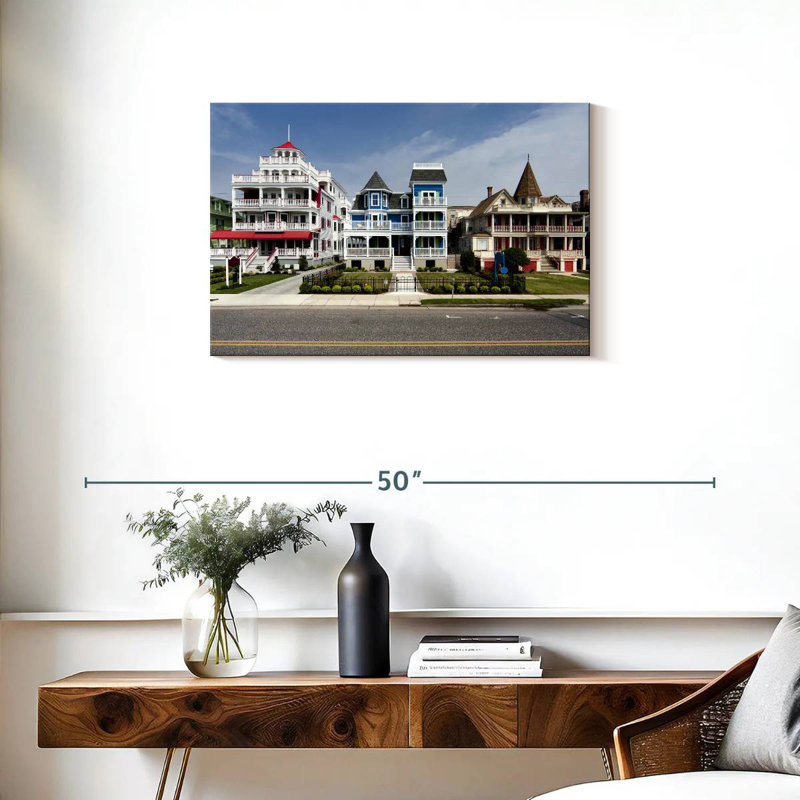 Lilie Cape May Victorian Houses, 20" H x 30" W