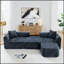 Canapé d'angle Cloud de 290 cm avec méridienne en L, canapé modulable avec pouf amovible, revêtement en tissu pour le salon et la chambre, aucun assemblage requis