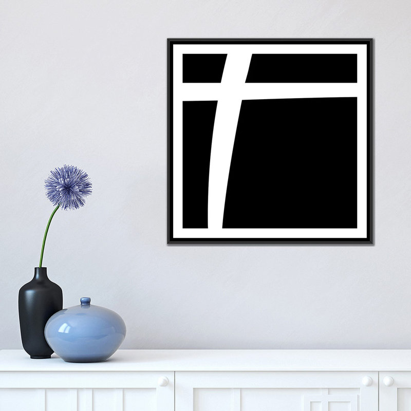«The Type Plus», impression sur toile, H 26 po x l 26 po x P 1,5 po, Toile encadrée noire, Pas de tapis