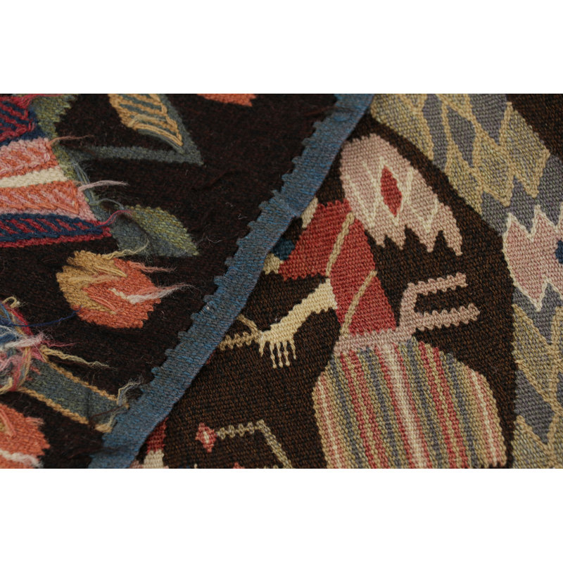 One-of-a-Kind 1'8" X 3'0" Before 1900 Wool Area Rug