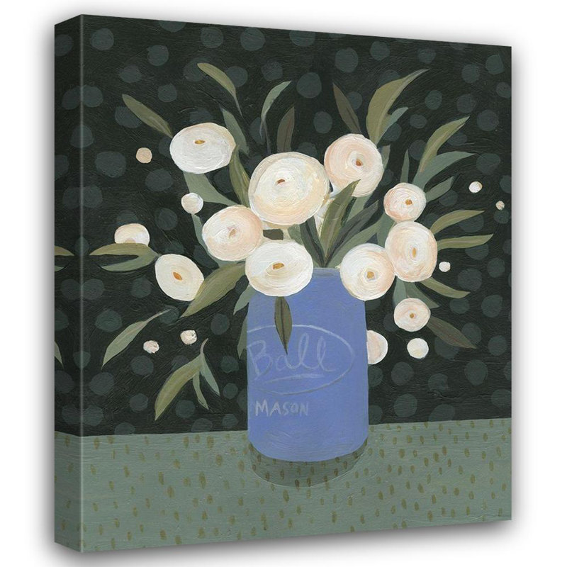 Art sur toile tendue avec Lark Manor ™, Scarvey, Emma, Mason Jar Bouquet I, H 24 po x l 20 po