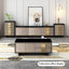 Meuble télé rétro en bois manufacturé noir-989661462