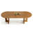 Nut-brown Oval Solid Wood Dining Table-1566994218