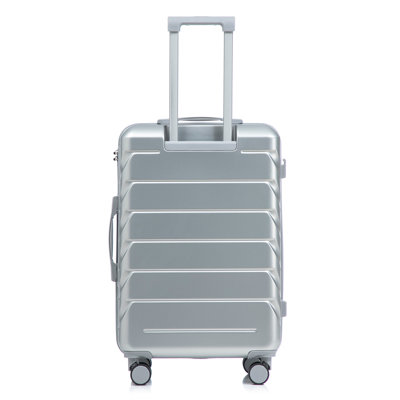28 Inch ABS Hard Shell Large Travel Checked Luggage - Scratch Resistant Surface Four Multi-Directional Wheels, With Combination Lock and Side Hooks,