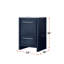 24 po L 20 po x P 2 po Meuble-lavabo bleu marine - comptoir en quartz blanc