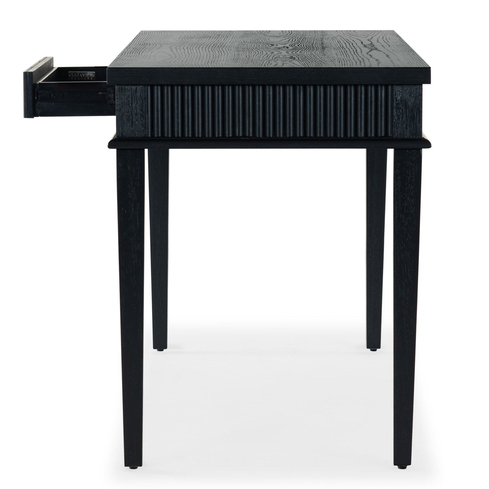 Haden 1 Drawer Reeded Desk, Black