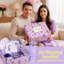 Panier-cadeau violet de 15 pièces pour femme, boîte d'anniversaire avec couverture douce et gobelet isotherme, boîte-cadeau de prompt rétablissement pour maman, épouse, amie, sœur
