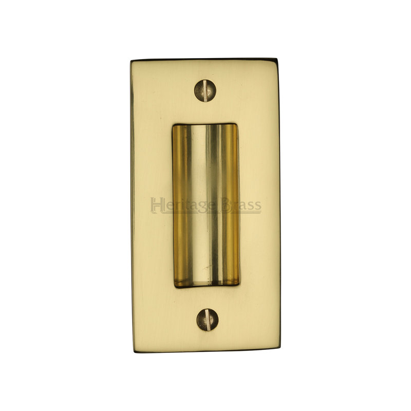Heritage Brass Heritage Flush Pull, 10.16 cm H, Polished Brass
