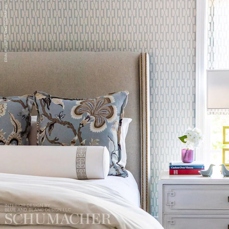 Schumacher x Veere Grenney Belvedere Wallpaper, Sky