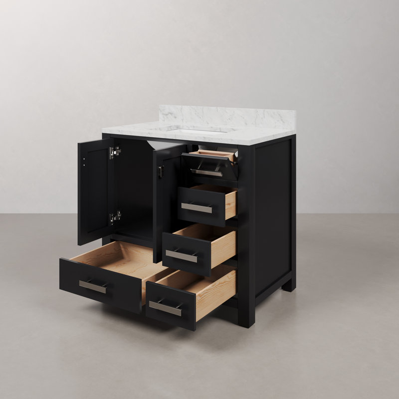 Steve 36'' W Single Vanity, Black