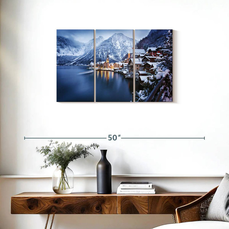 Sebbie Wintry Hallstatt, 20" H x 33" W