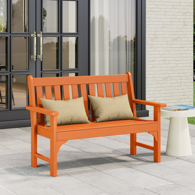 Banc de jardin en PEHD Laguna, Orange