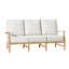 Croquet 75.75" Wide Outdoor Teak Patio Sofa with Cushions-1041148325-1065669866-970385461