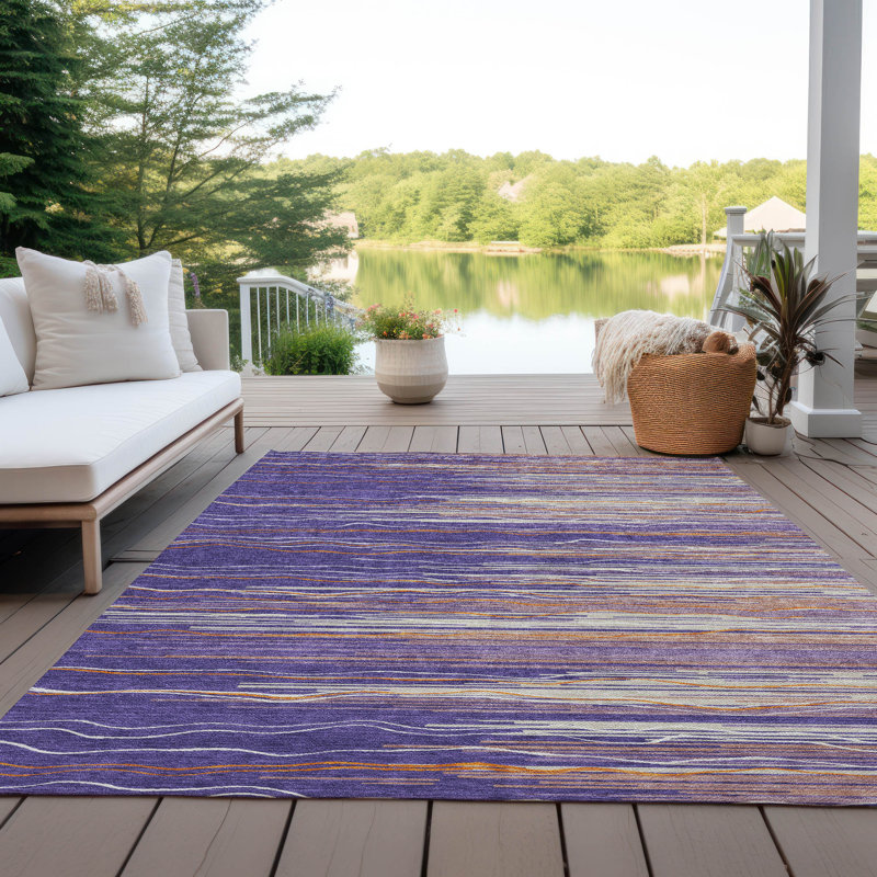  Machine Washable Indoor/Outdoor Chantille ACN996 Paprika Area Rug, Rectangle 10' x 14'