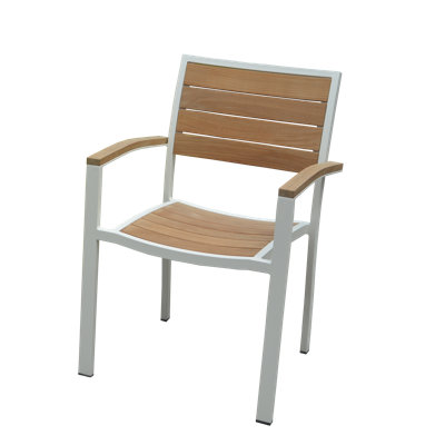 SoHo Teak Aluminum Outdoor Stacking Armchair