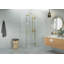 Halo 37 in. x 32 in. x 78 in. 90-degree Fully Frameless Glass Hinged Shower Enclosure-720889174