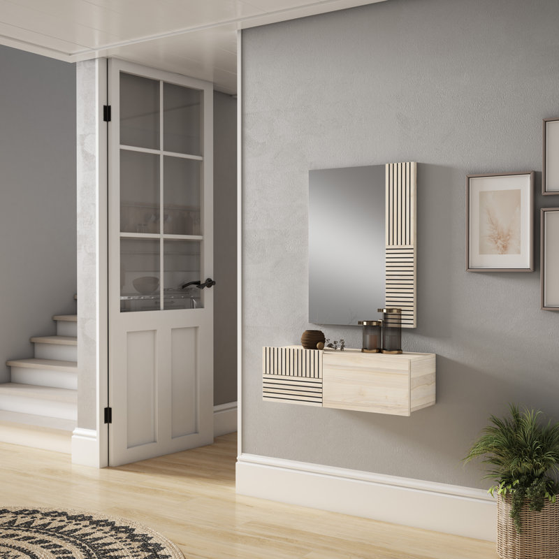 Myrone Accent Shelf, Cream Wood
