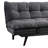 Futon Sofa, Gray Fabric Upholstered, Button Tufting, Solid Wood Frame